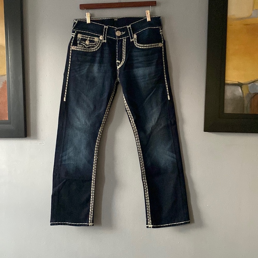 TRUE RELIGION MEN SIZE 30 x 30 COLOR BLUE